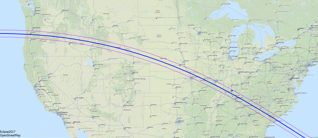 2017 Solar Eclipse Map