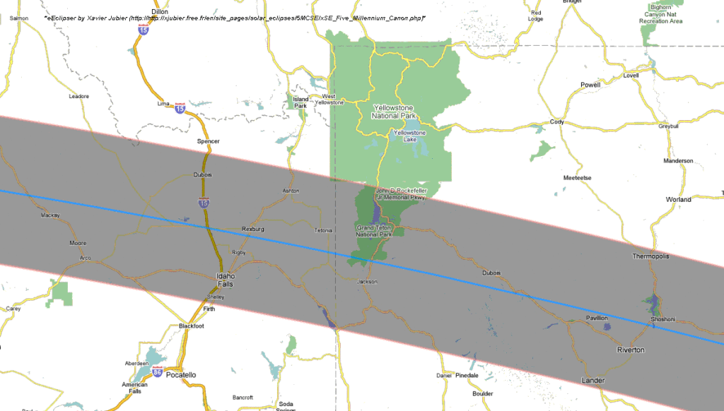 2017 Solar Eclipse Path Wyoming